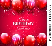 luxury birthday greeting card... | Shutterstock .eps vector #551557378