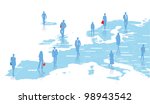 business illustration with map... | Shutterstock .eps vector #98943542
