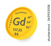 gadolinium chemical element sign | Shutterstock . vector #365953508