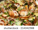 Clams In Green Sauce  Cooked...