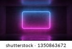 3d render of neon frame on... | Shutterstock . vector #1350863672