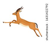 gazelle or antelope with horn... | Shutterstock .eps vector #1631422792