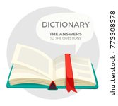 open dictionary book with all... | Shutterstock .eps vector #773308378