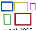 colored frame with a white... | Shutterstock . vector #116545375