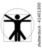 Stick Figure Vector As Leonardo Da Vinci´S Vitruvian Man - 41401303 ...