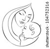 Mother And Child Illustration - 65599462 : Shutterstock