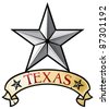 Star - Symbol of the State of Texas (Texas Lone Star) - stock vector