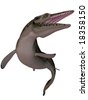 Underwater Dinosaur Mosasaur. 3d Render With Clipping Path And Shadow ...