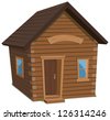 Log Cabin Drawing Stock Vector Illustration 53018293 : Shutterstock