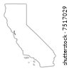 California (Usa) Map Filled With Orange Gradient. Mercator Projection ...